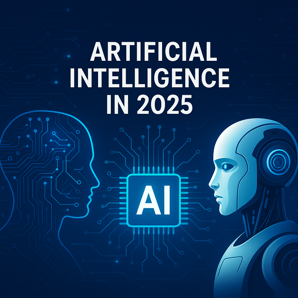 Artificial Intelligence in 2025 technology concept
